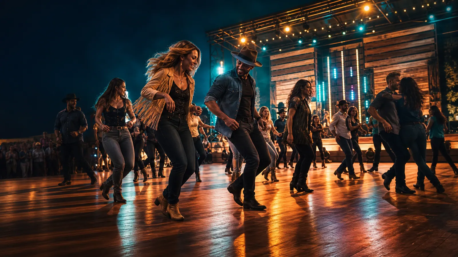 Pista de baile con luces contemporaneas